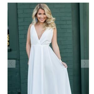 White maxi dress